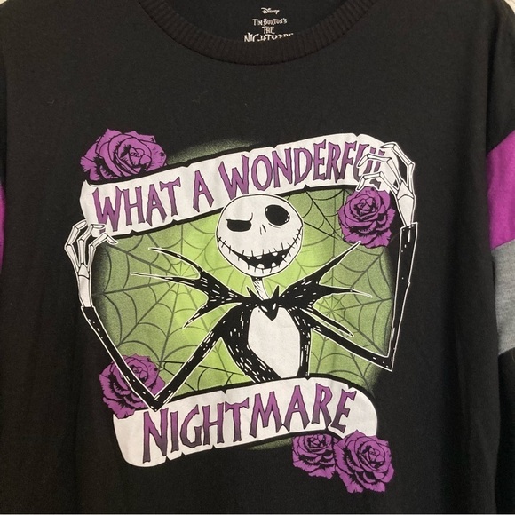 Disney’s the nightmare before Christmas black and purple nightgown sleep shirt - Picture 2 of 9